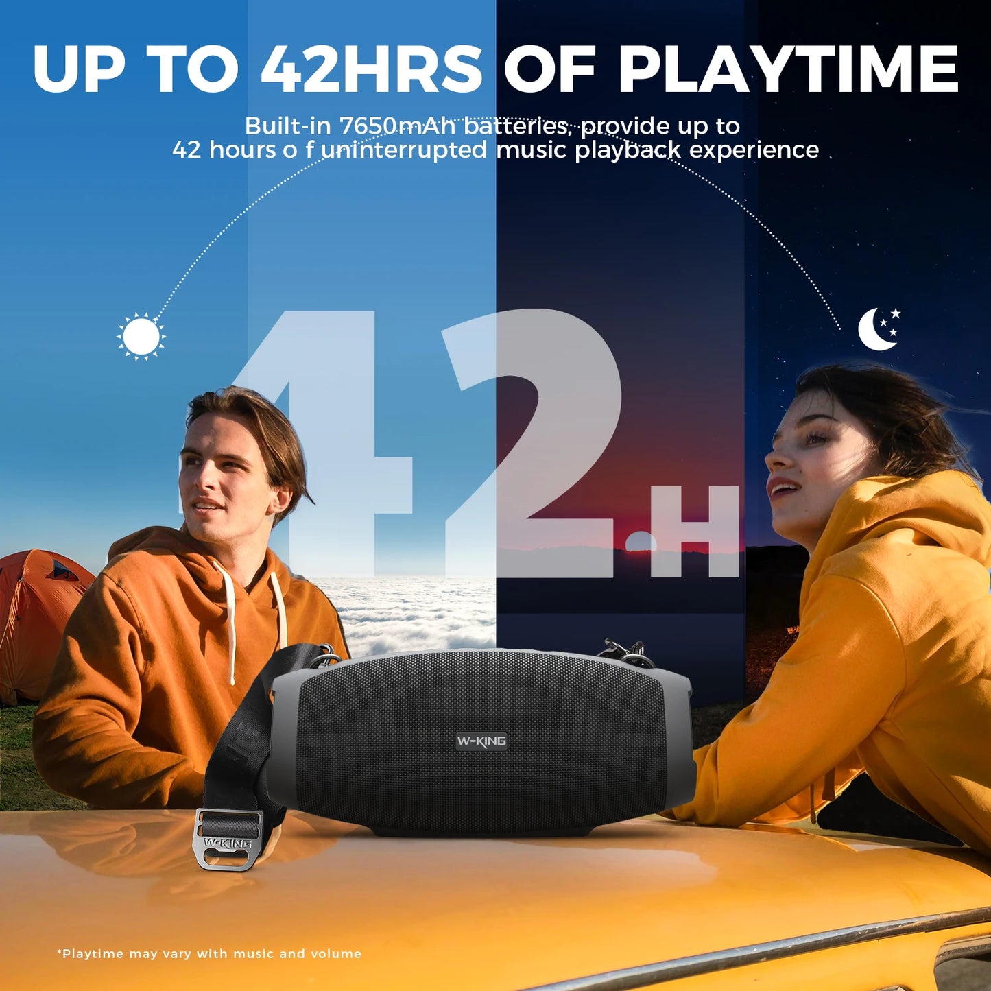 W-KING 120W Portable Bluetooth Speaker Wireless Waterproof Audio Box