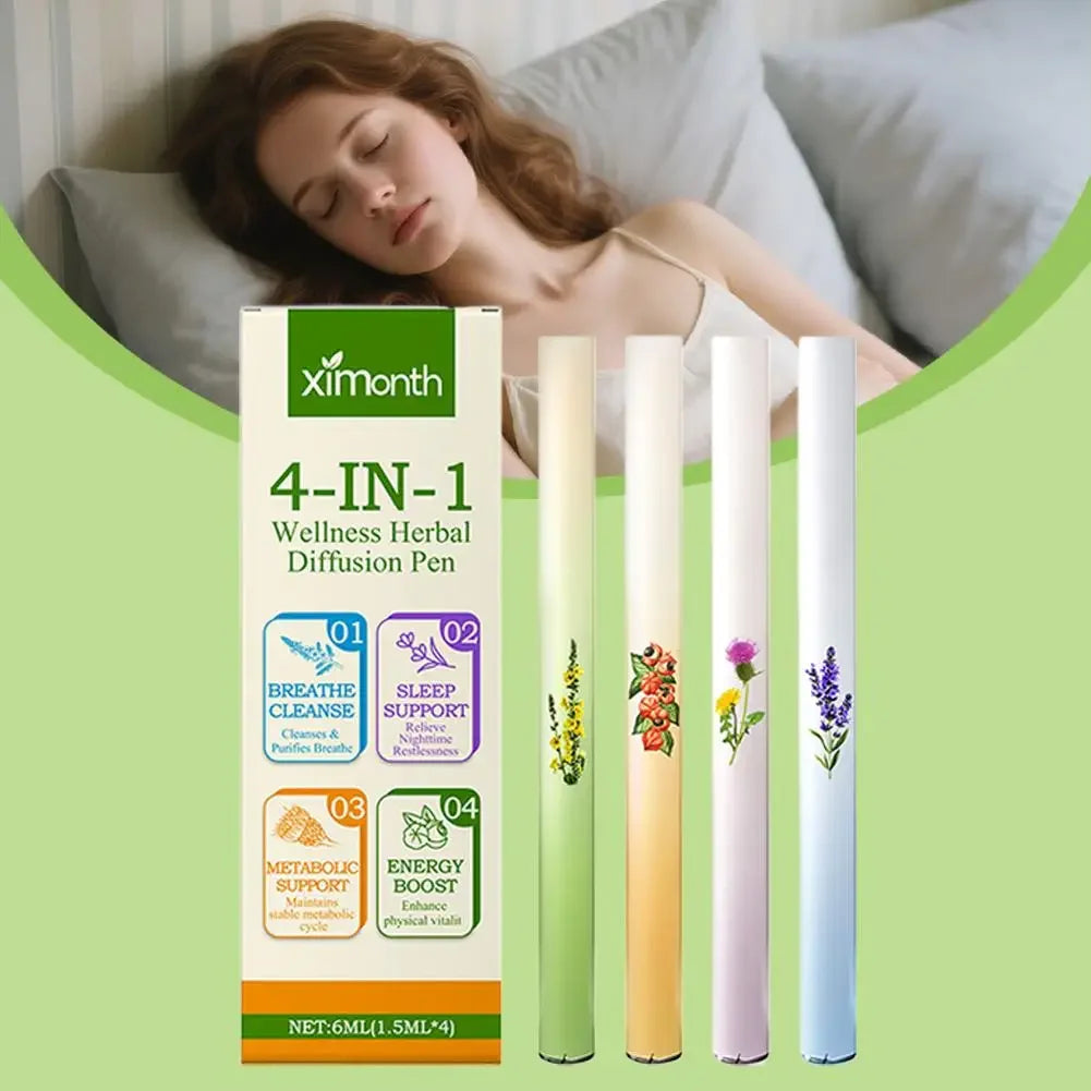 4 In 1 Aromatherapy Air Freshening Pen Natural Herbal Extracts