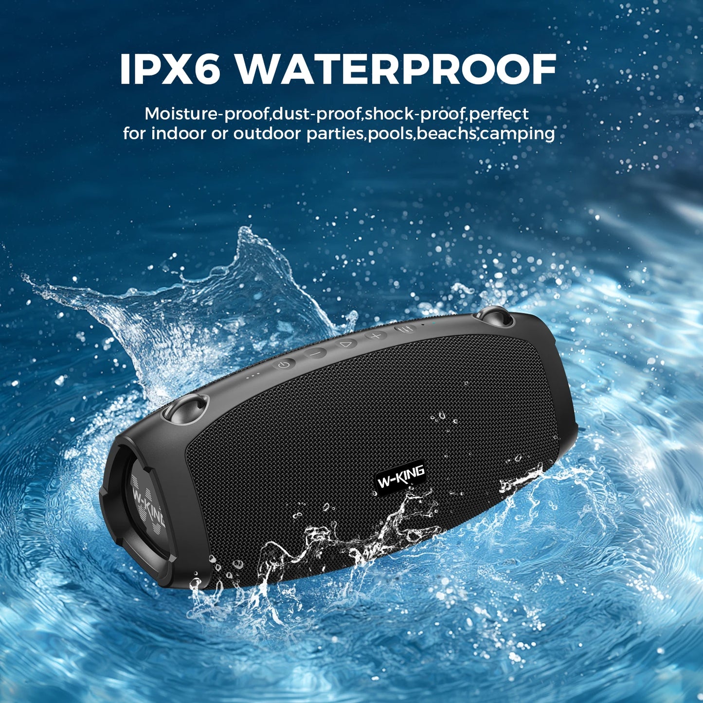 W-KING 120W Portable Bluetooth Speaker Wireless Waterproof Audio Box