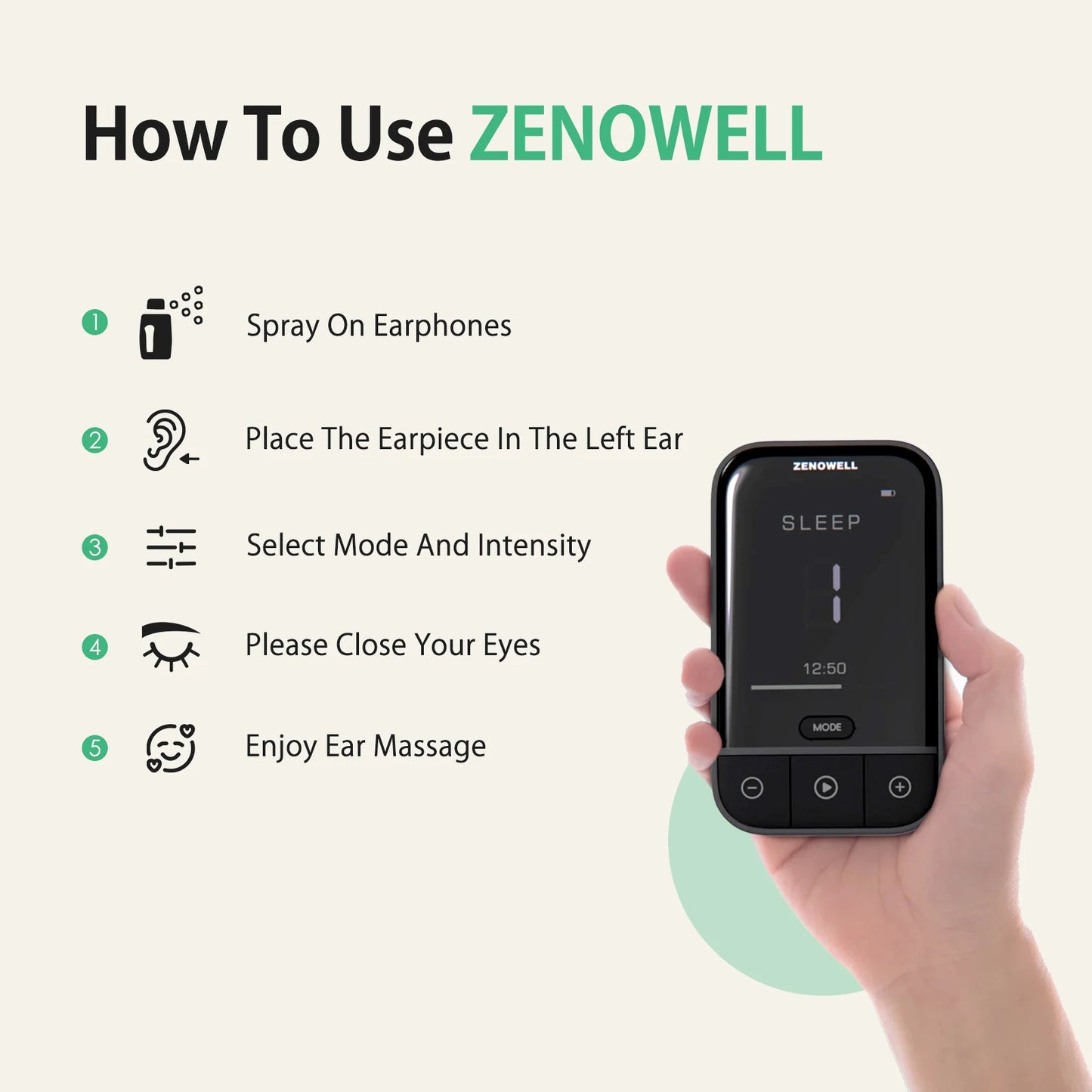 Zenowell Vagus Nerve Stimulation For Deep Sleep Anxiety Relief Drug-Free