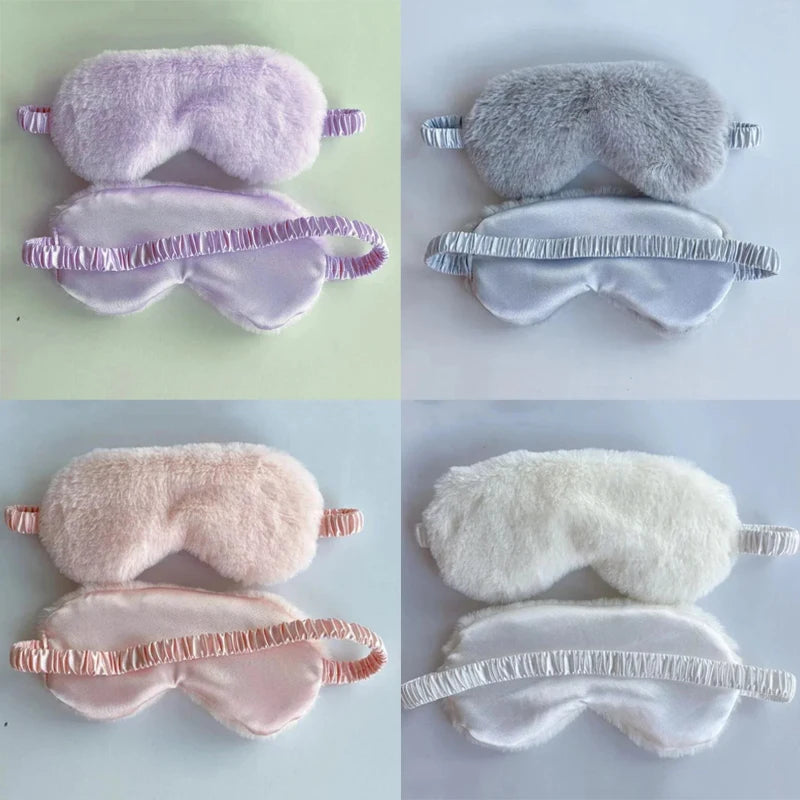 Comfortable Plush Sleep Eye Mask For Rest And Light Blocking