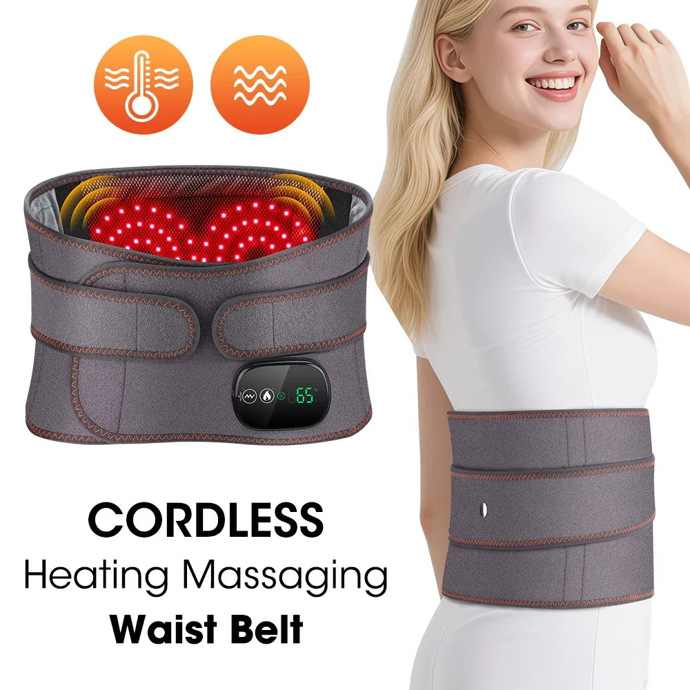 Afdeal Cordless Heated Waist Belt With Vibration Massage