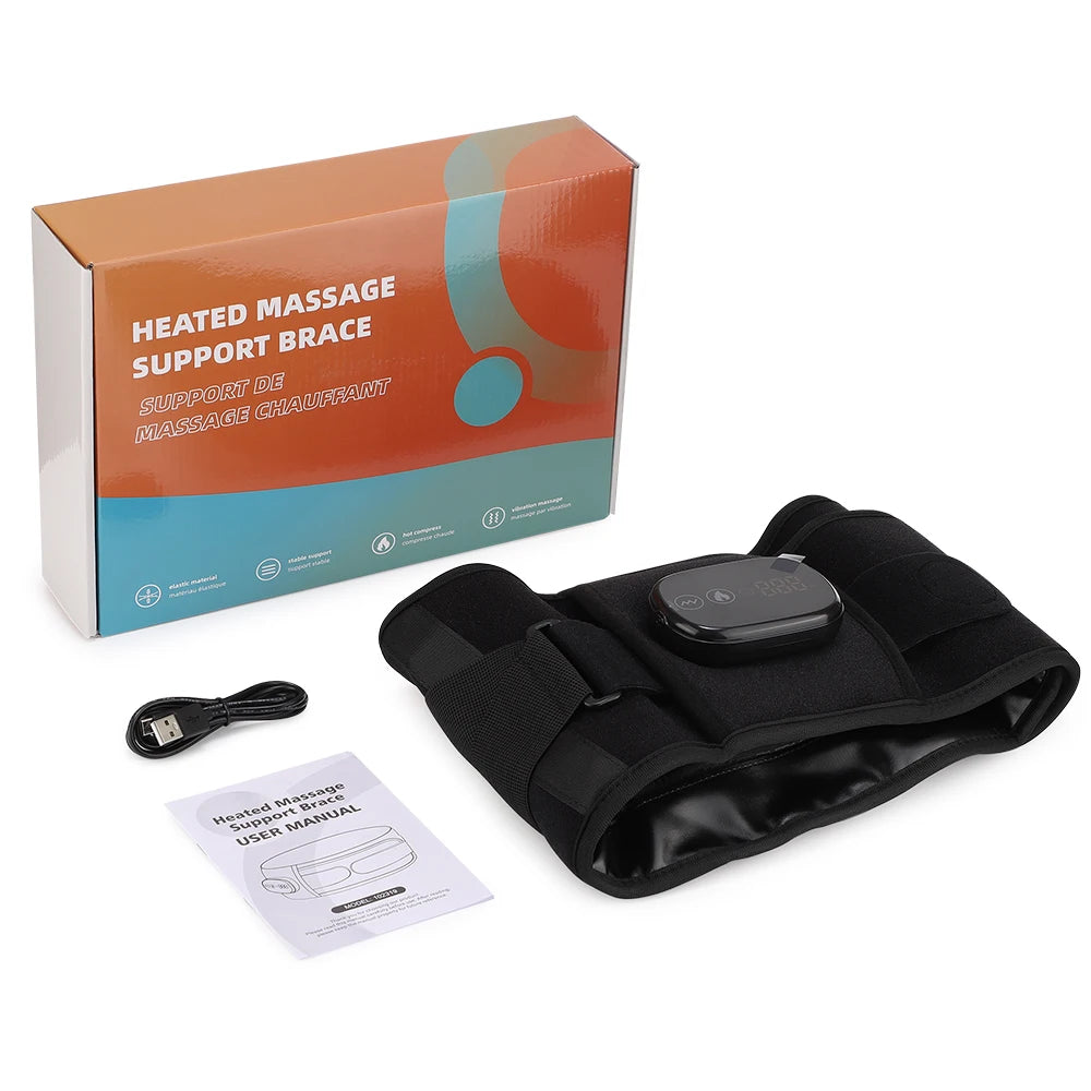 Hailicare Rechargeable Vibration Waist Massage Belt With Red Light Heating