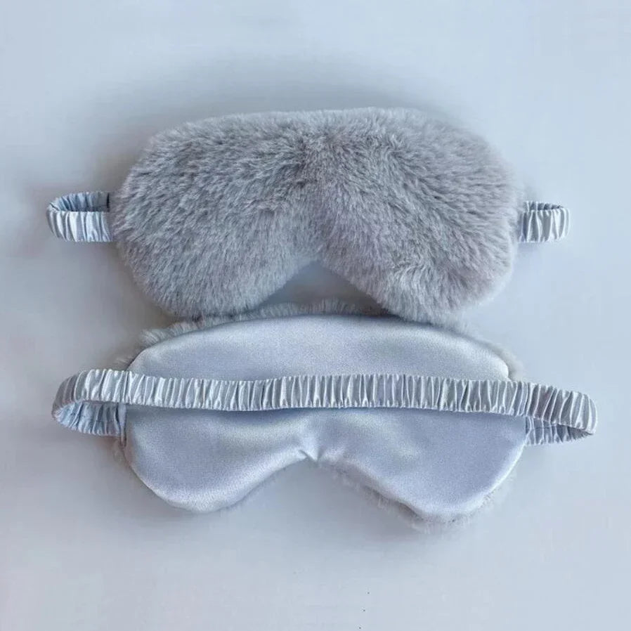 Comfortable Plush Sleep Eye Mask For Rest And Light Blocking