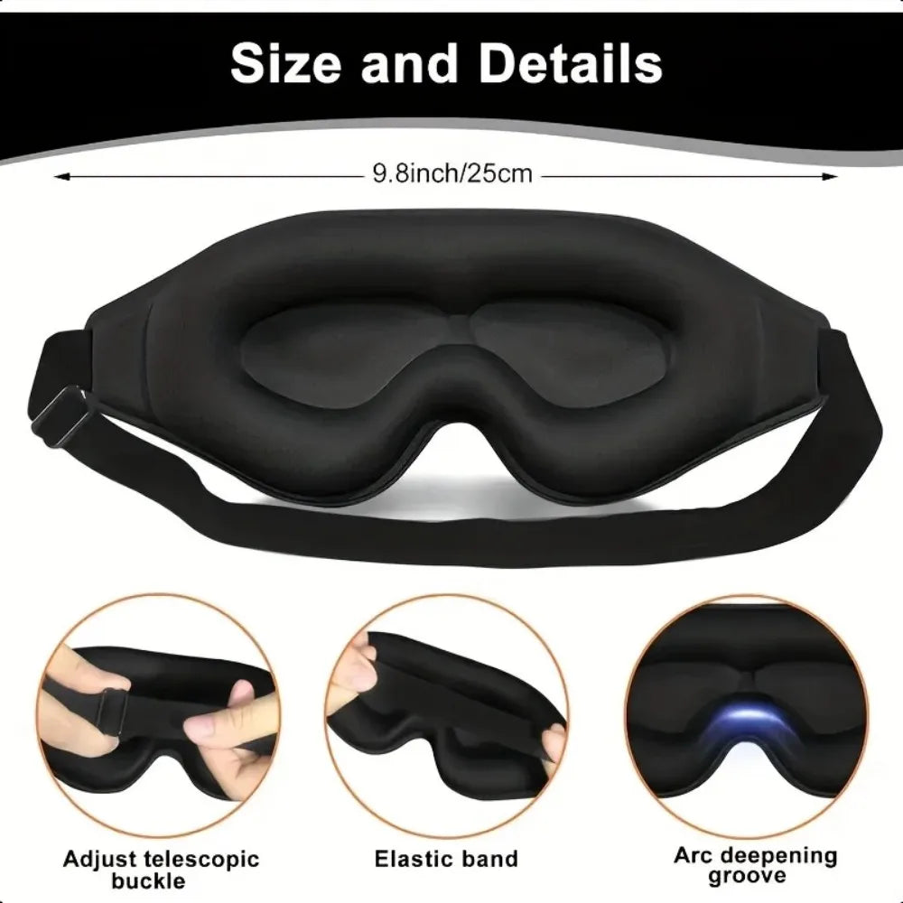 3D Memory Foam Sleep Eye Mask With Shading And Adjust