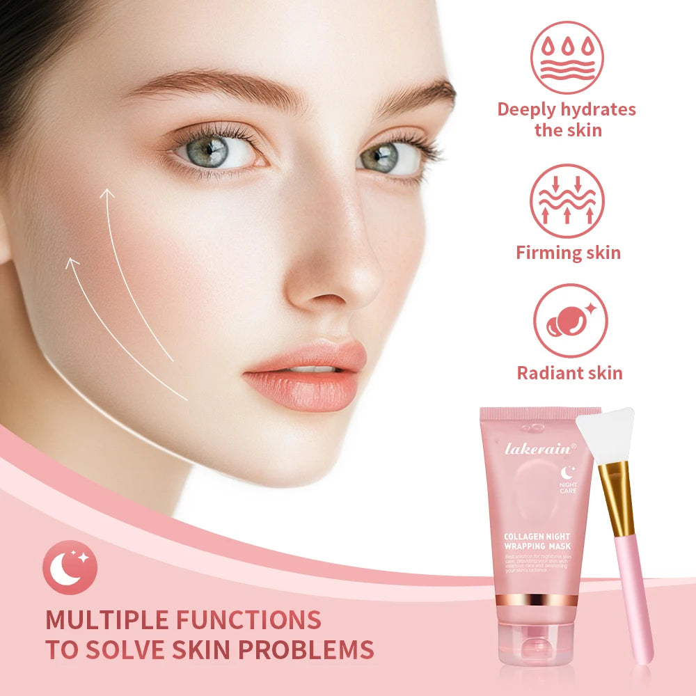 Ibcccndc Collagen Overnight Peel Off Facial Mask Hydrating Moisturizing