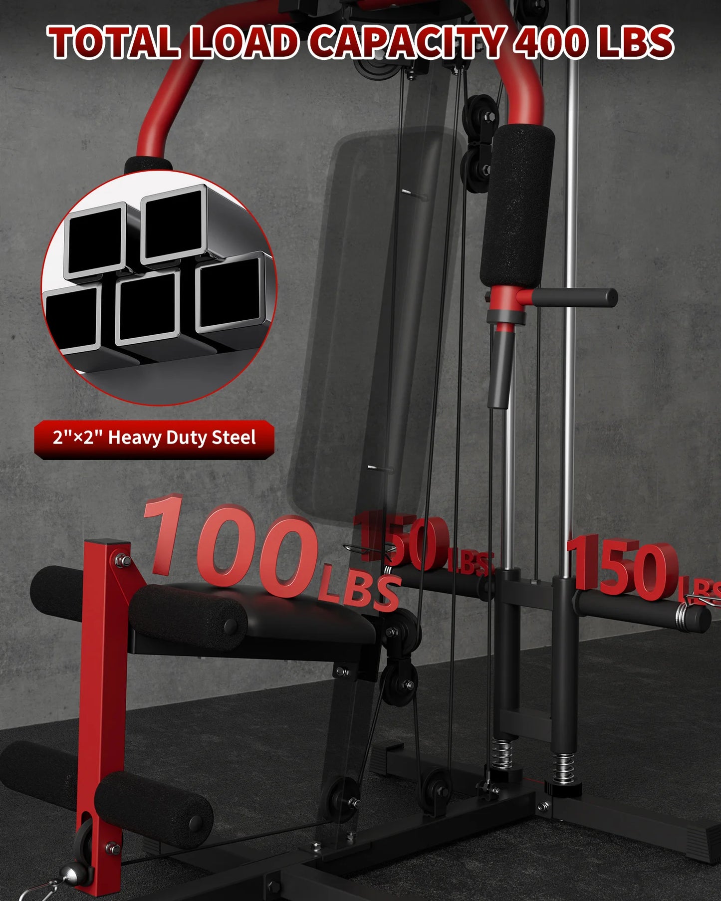 HiMISS Home Gym Full Body Strength Training Machine