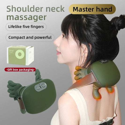 Portable Electric Shiatsu Neck And Shoulder Massager With Heat