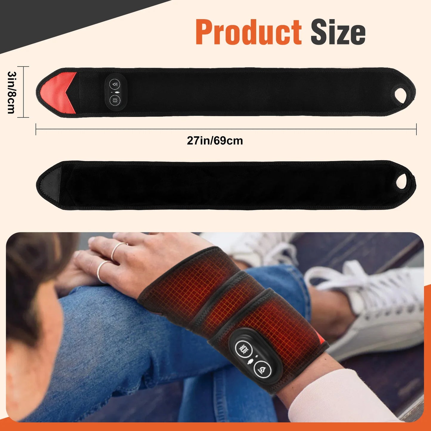 Hailicare Red Light Vibration Heating Wrap For Joint Pain