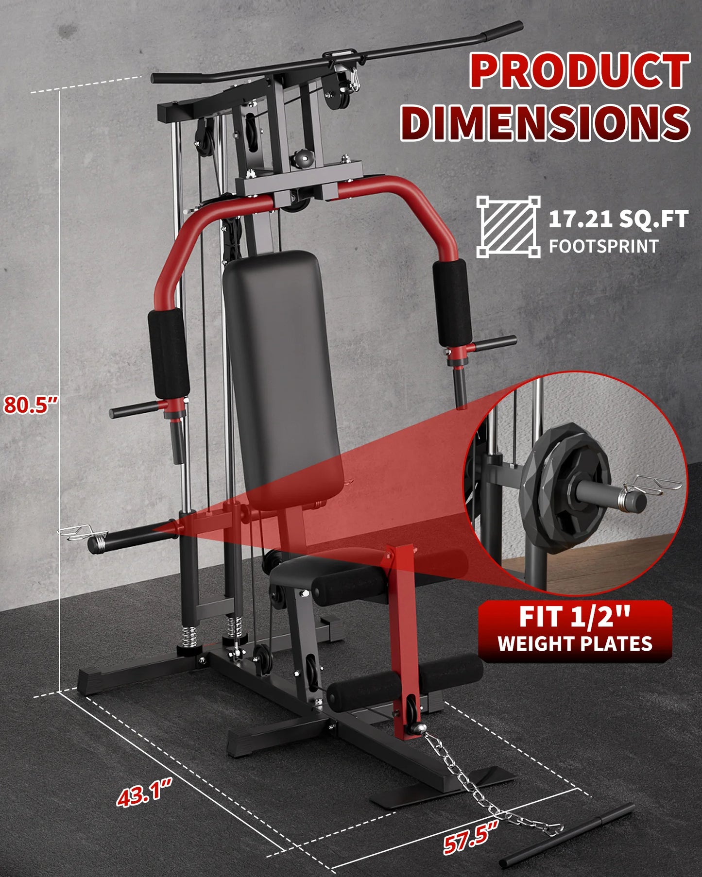 HiMISS Home Gym Full Body Strength Training Machine