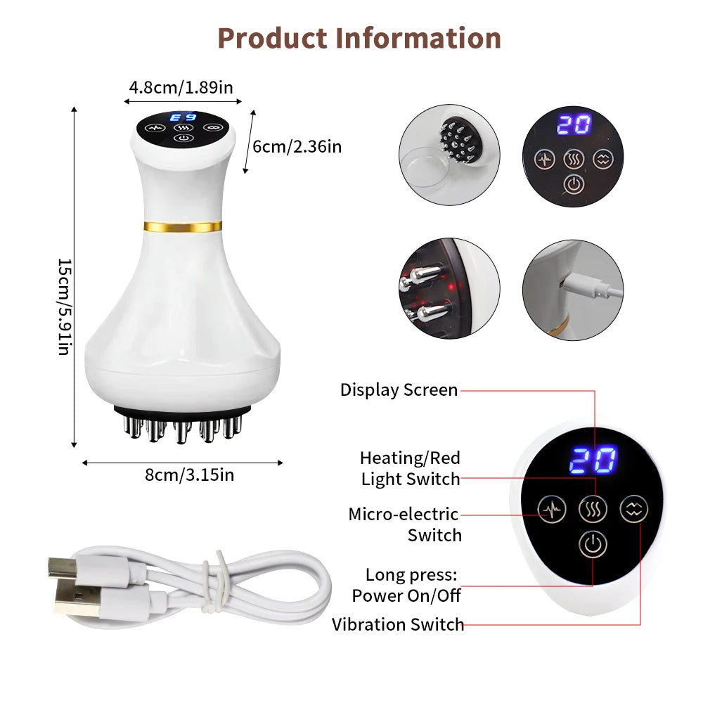 Jitesy Cordless Portable Heating Vibration Lymphatic Massager