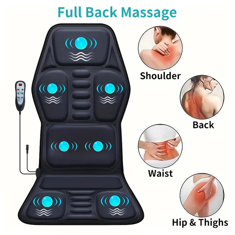 Himouta Heated Back Massager With Vibration For Chair Relaxation