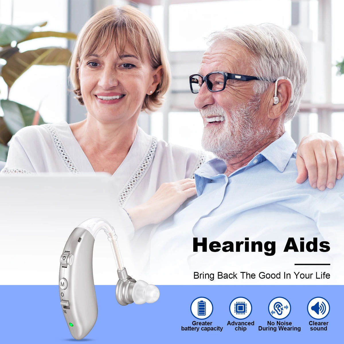 KFCOPTEE Rechargeable Invisible Hearing Aid Sound Amplifier