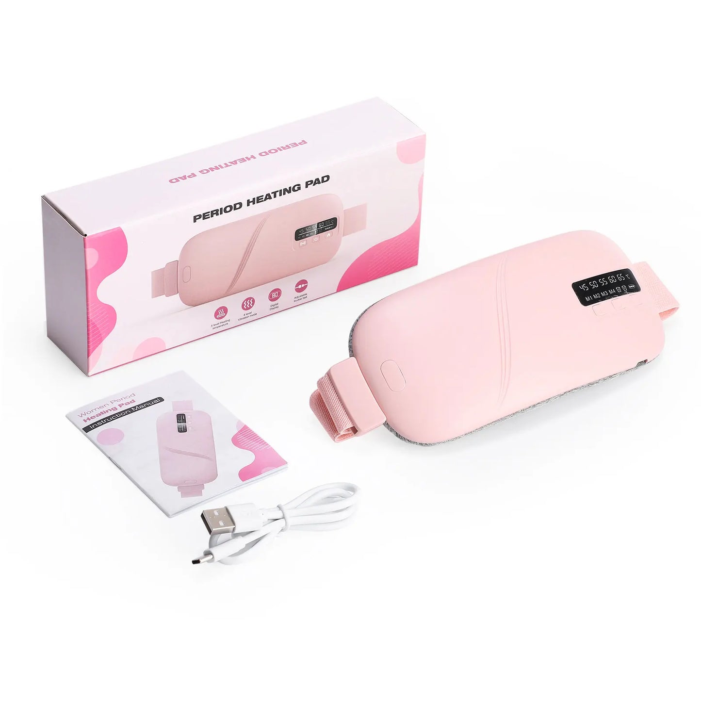 Pastsky Heated Vibration Waist Belt For Period Pain Relief