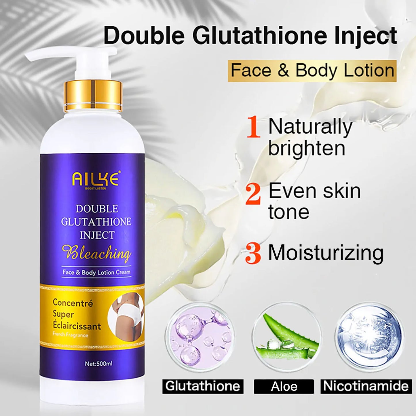 AILKE Glutathione Whitening Skincare Kit For Dark Spot Removal