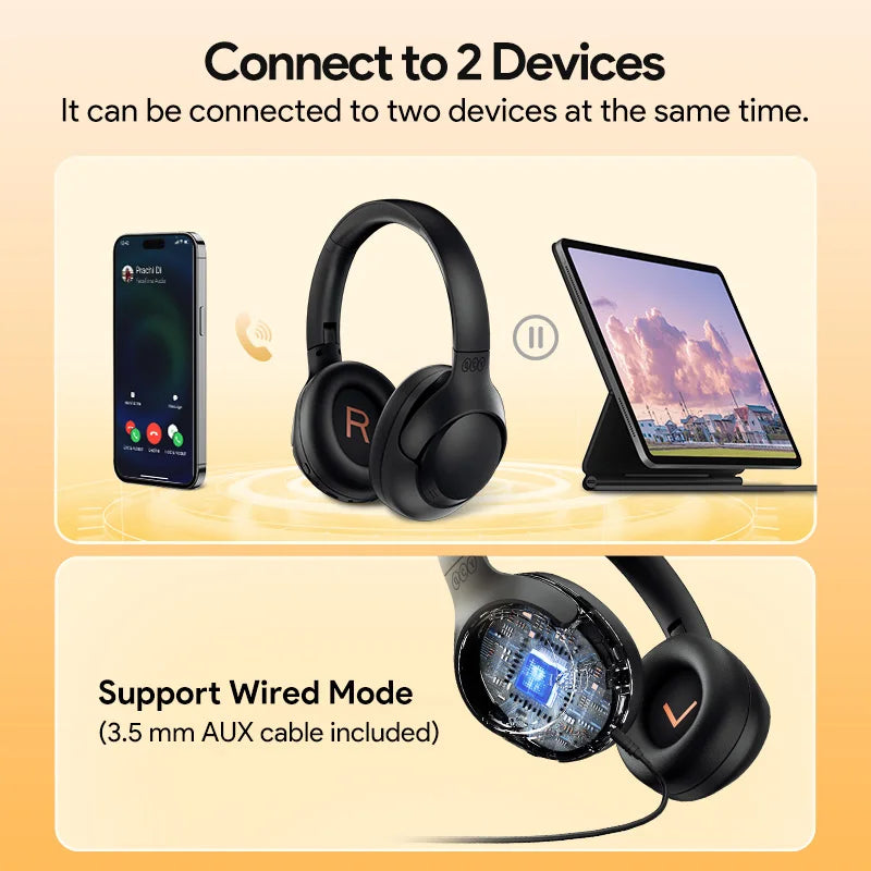 Qcy H3 Wireless Over Ear Headphones Bluetooth Premium Sound