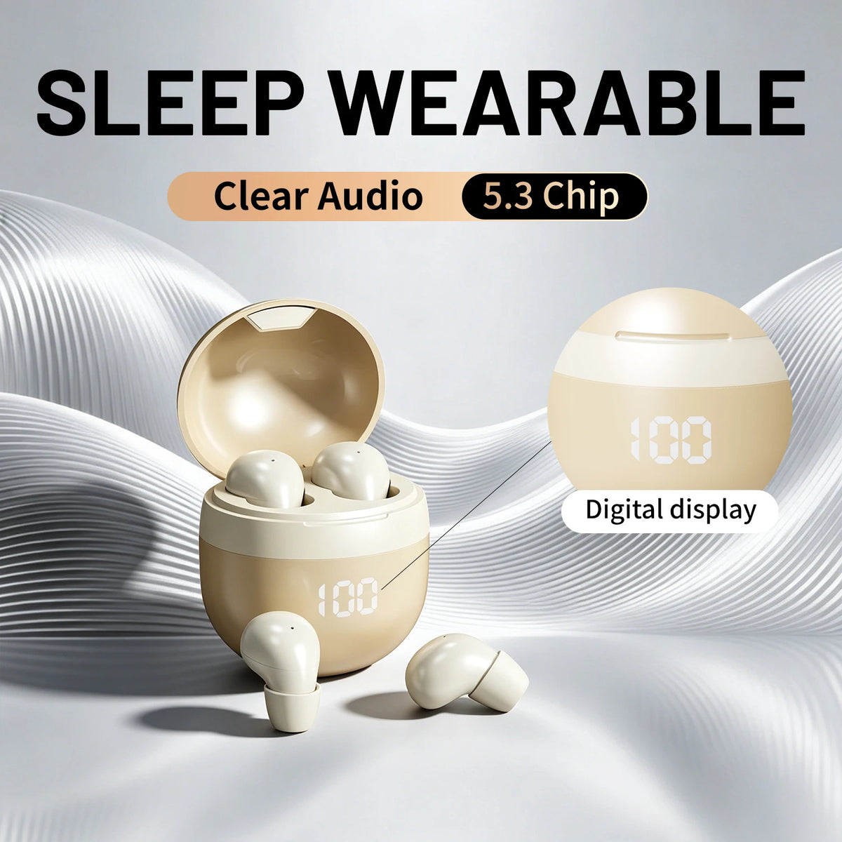 Shuke Bluetooth Earbuds With Active Noise Cancellation For Sleep