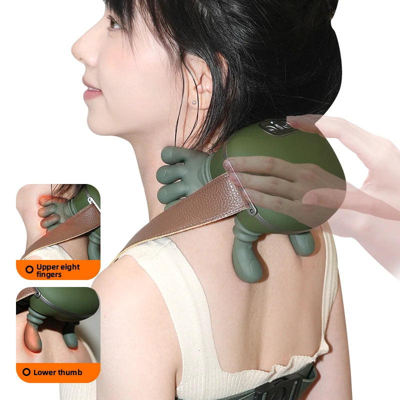 Portable Electric Shiatsu Neck And Shoulder Massager With Heat