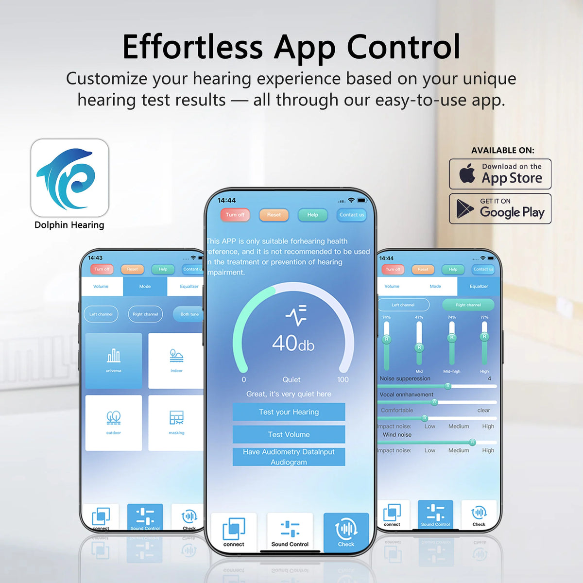 Zepau Rechargeable Noise Cancelling Hearing Aids With App Control