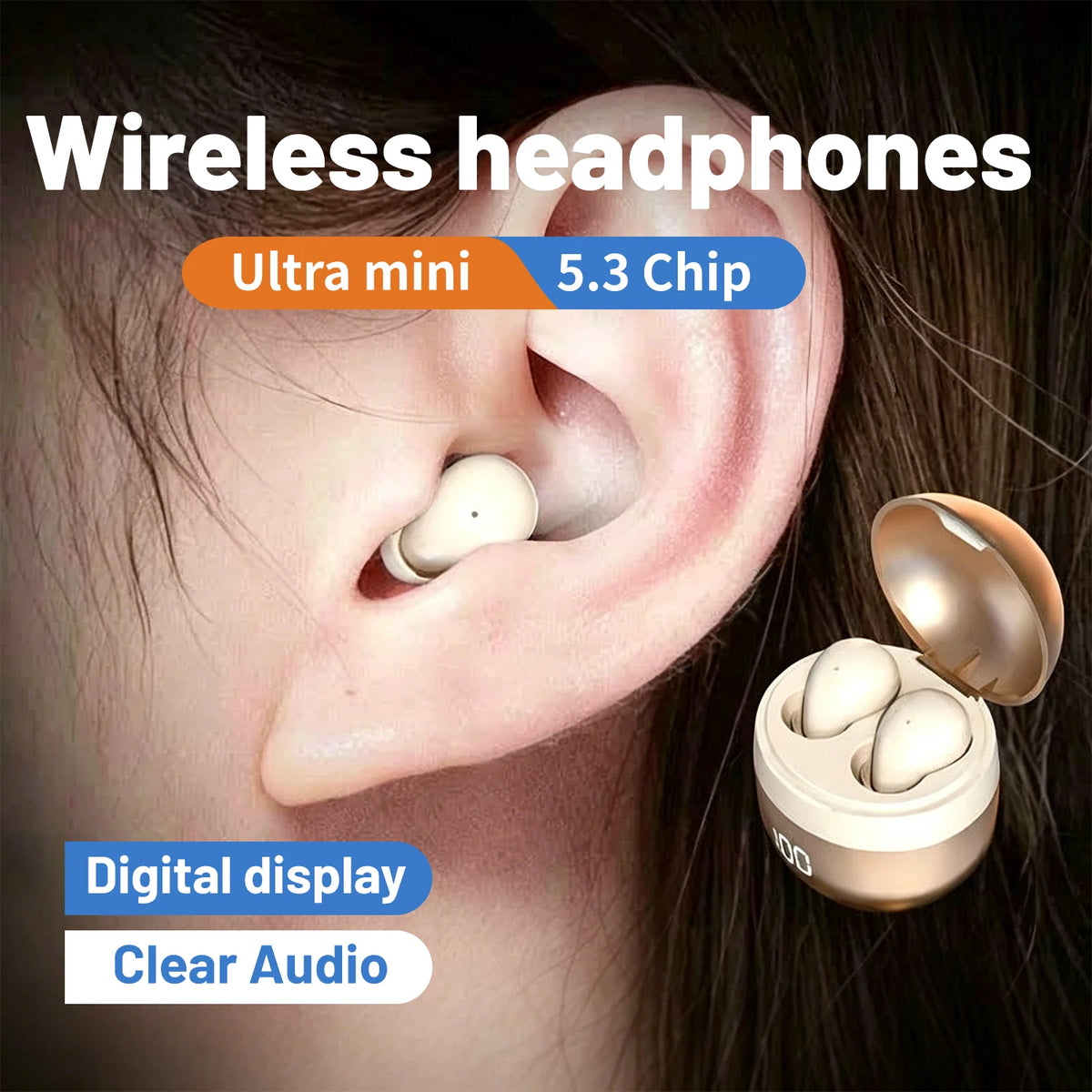 Shuke Bluetooth Earbuds With Active Noise Cancellation For Sleep