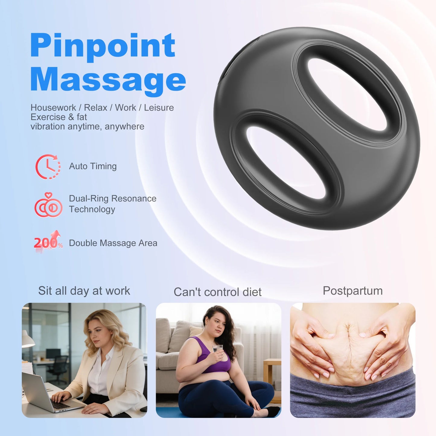 Leercon Portable Fascia Ring Massager Provides Deep Muscle Relief