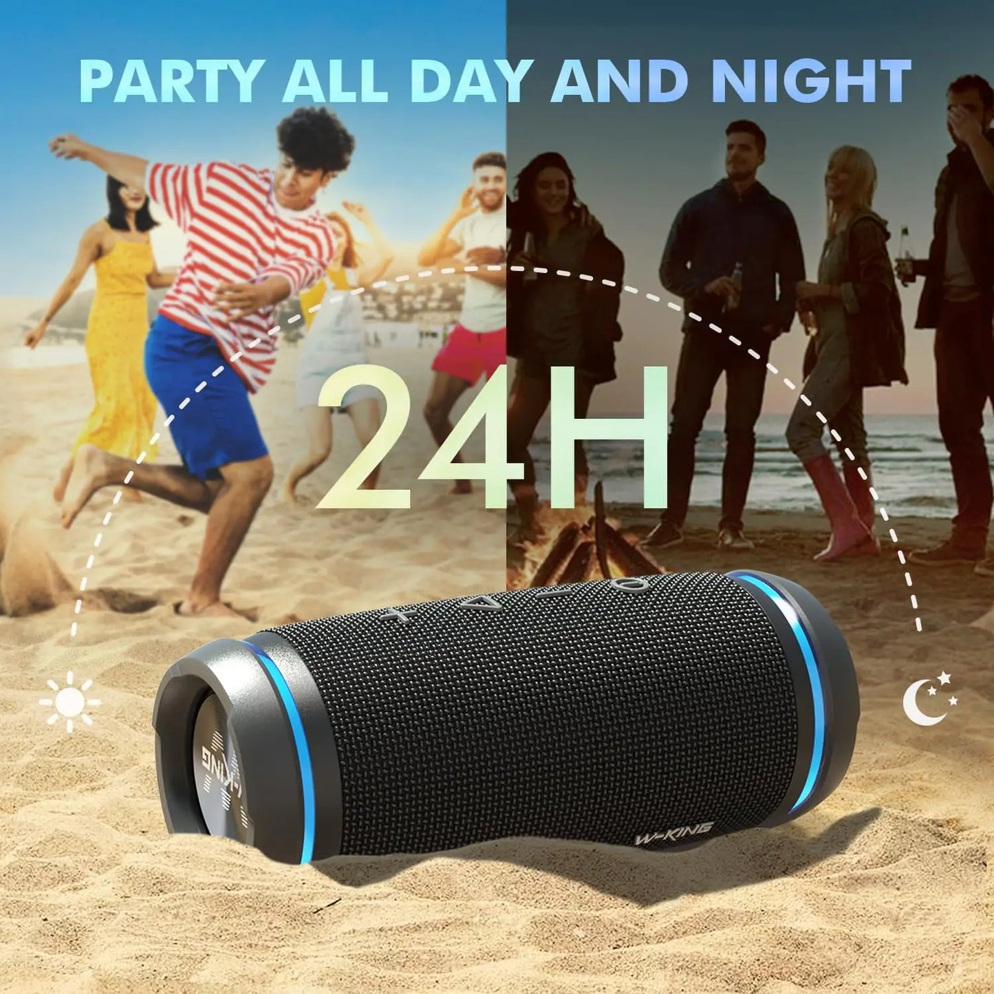W-King BT226 Portable Bluetooth Speaker 36W Bass Wireless