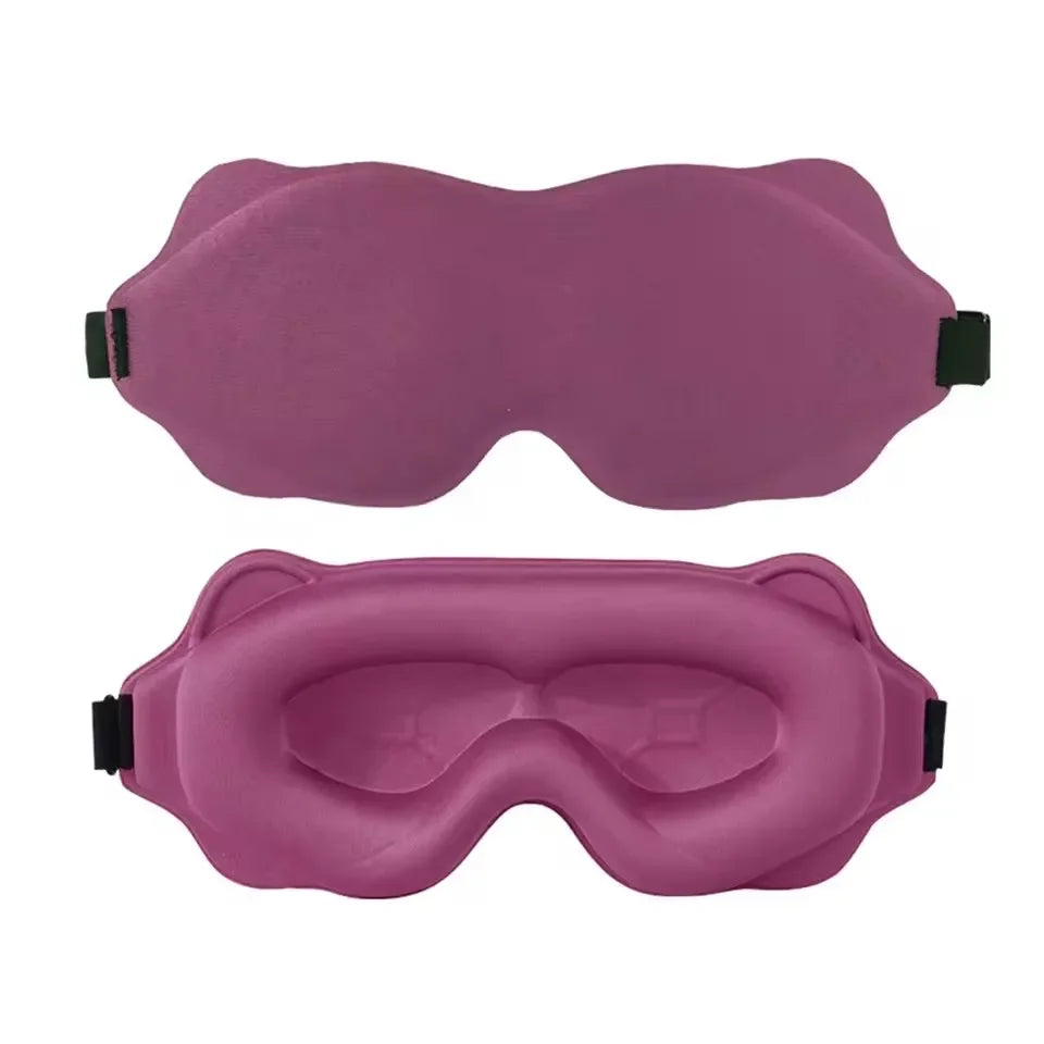 3D Contoured Eye Mask For Sleeping Blocks Light Concave Design
