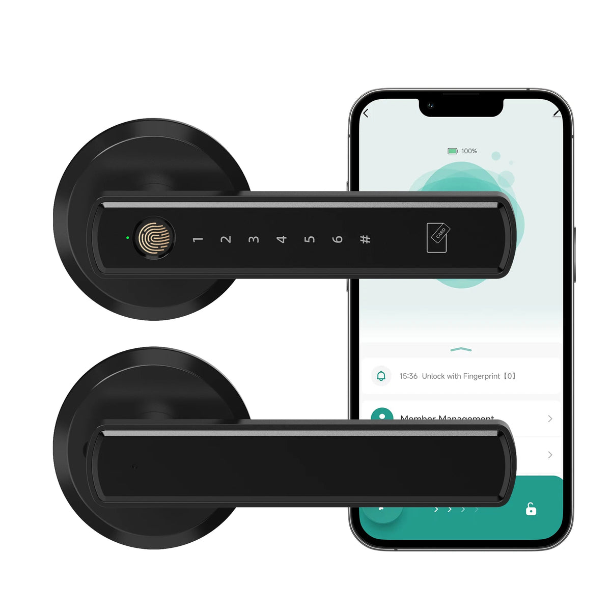 Viladepot Bluetooth Fingerprint Smart Lock With Touchscreen Keypad