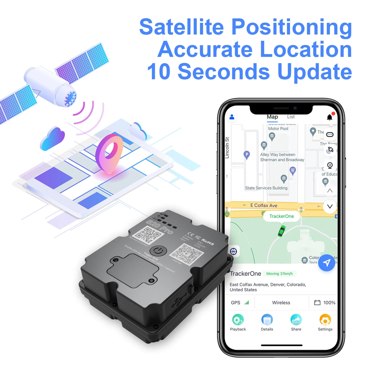 Wanwaytech 4G Real Time Vehicle Security Tracking Device